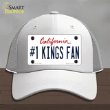 Number 1 Kings Fan Novelty License Plate Hat Tag Mesh / White