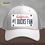 Number 1 Ducks Fan Novelty License Plate Hat Tag Mesh / White