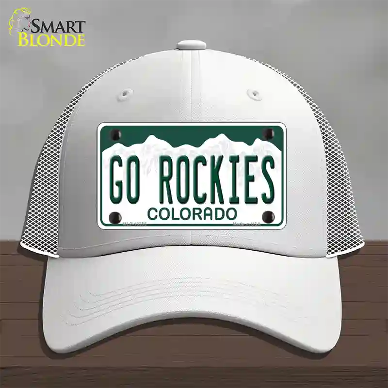 Go Rockies Novelty License Plate Hat Tag Mesh / White