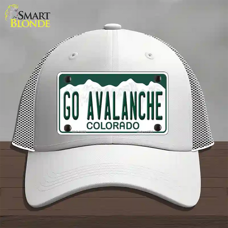 Go Avalanche Novelty License Plate Hat Tag Mesh / White