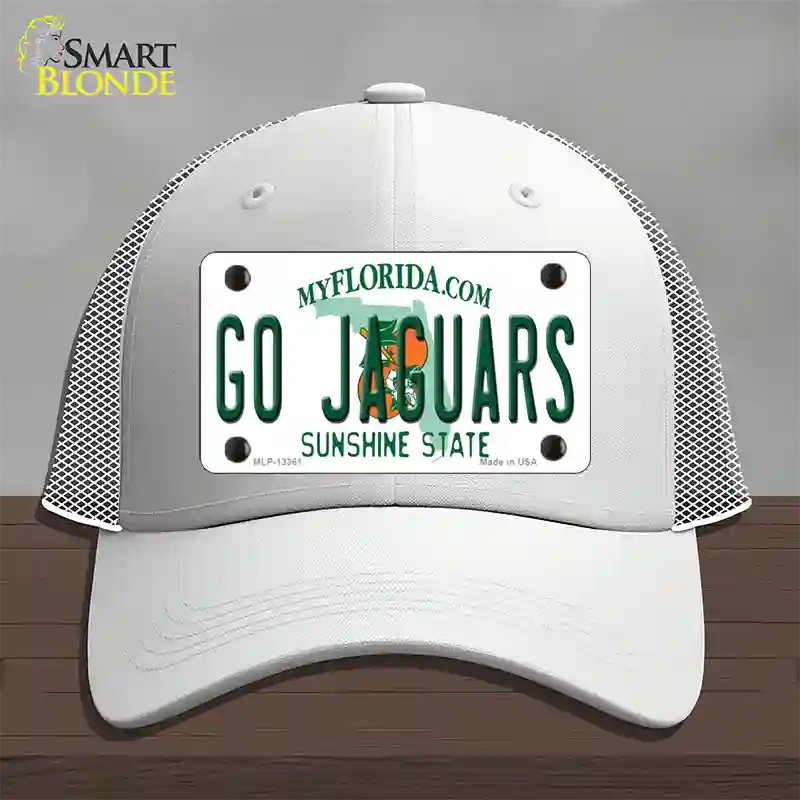 Go Jaguars Novelty License Plate Hat Tag Mesh / White