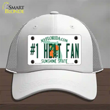 Number 1 Heat Fan Novelty License Plate Hat Tag Mesh / White