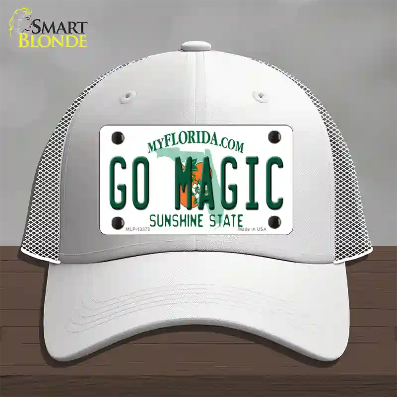 Go Magic Novelty License Plate Hat Tag Mesh / White