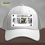 Number 1 Falcons Fan Novelty License Plate Hat Tag Mesh / White