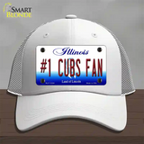 Number 1 Cubs Fan Novelty License Plate Hat Tag Mesh / White