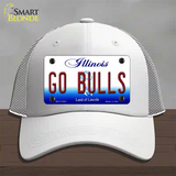 Go Bulls Novelty License Plate Hat Tag Mesh / White