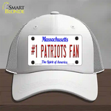 Number 1 Patriots Fan Novelty License Plate Hat Tag Mesh / White