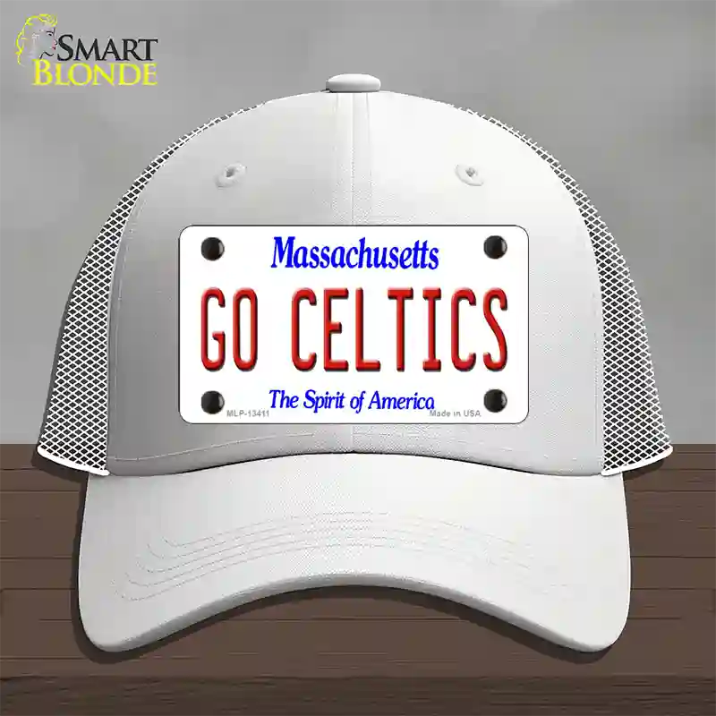 Go Celtics Novelty License Plate Hat Tag Mesh / White