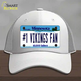 Number 1 Vikings Fan Novelty License Plate Hat Tag Mesh / White