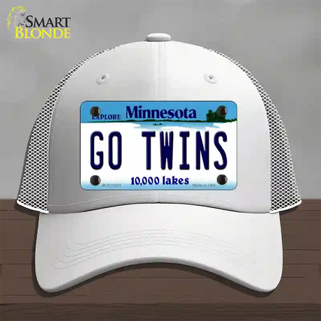 Go Twins Novelty License Plate Hat Tag Mesh / White