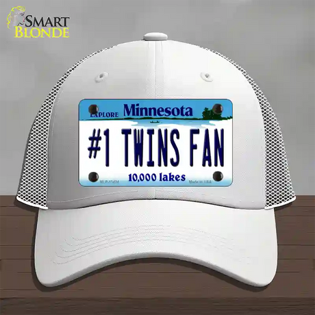 Number 1 Twins Fan Novelty License Plate Hat Tag Mesh / White