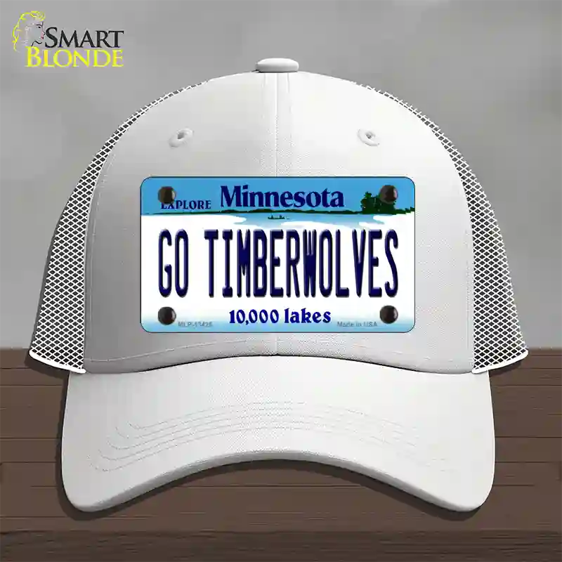 Go Timberwolves Novelty License Plate Hat Tag Mesh / White