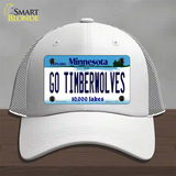 Go Timberwolves Novelty License Plate Hat Tag Mesh / White