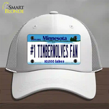 Number 1 Timberwolves Fan Novelty License Plate Hat Tag Mesh / White