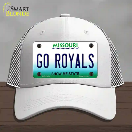 Go Royals Novelty License Plate Hat Tag Mesh / White