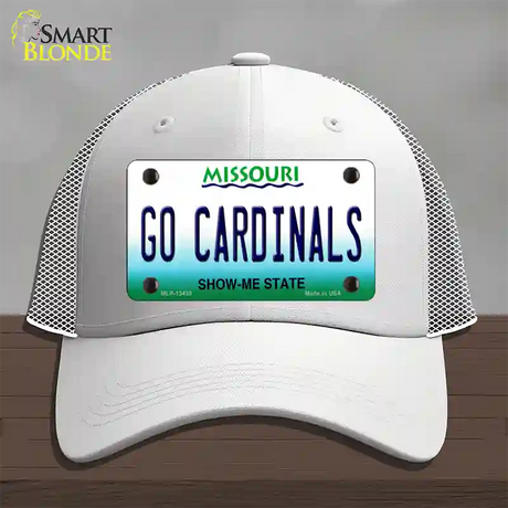 Missouri Plate Go Cardinals Novelty License Plate Hat Tag Mesh / White