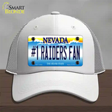 Number 1 Raiders Fan Nevada Novelty License Plate Hat Tag Mesh / White