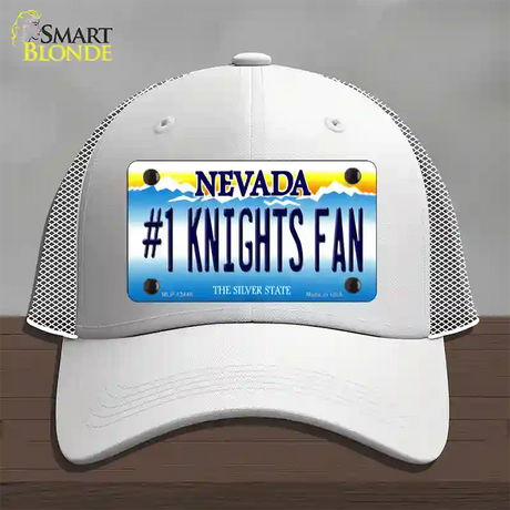 Number 1 Golden Knights Fan Novelty License Plate Hat Tag Mesh / White