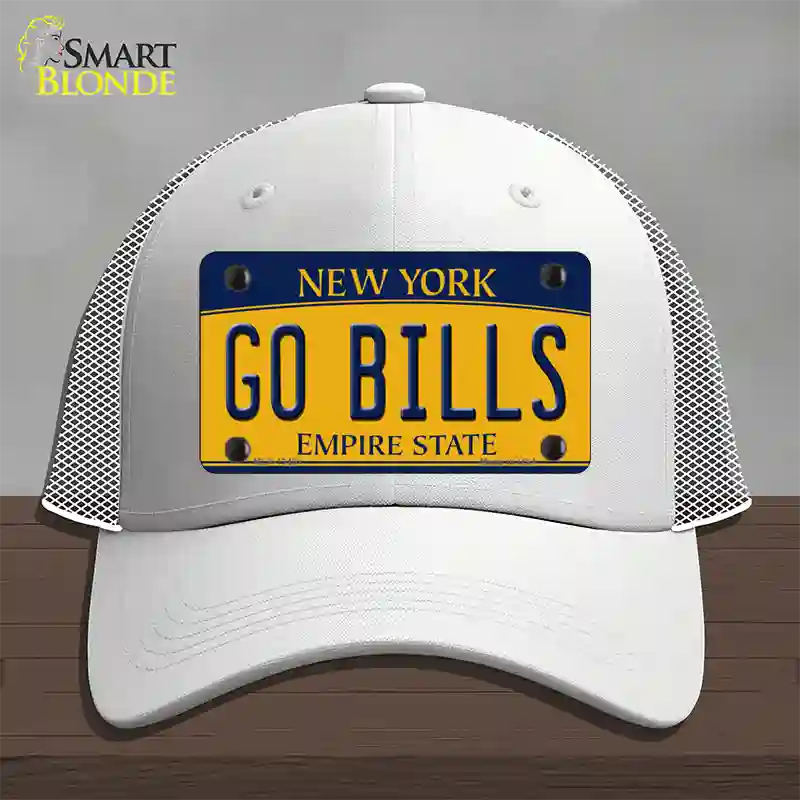 Go Bills Novelty License Plate Hat Tag Mesh / White