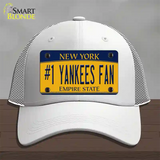 Number 1 Yankees Fan Novelty License Plate Hat Tag Mesh / White