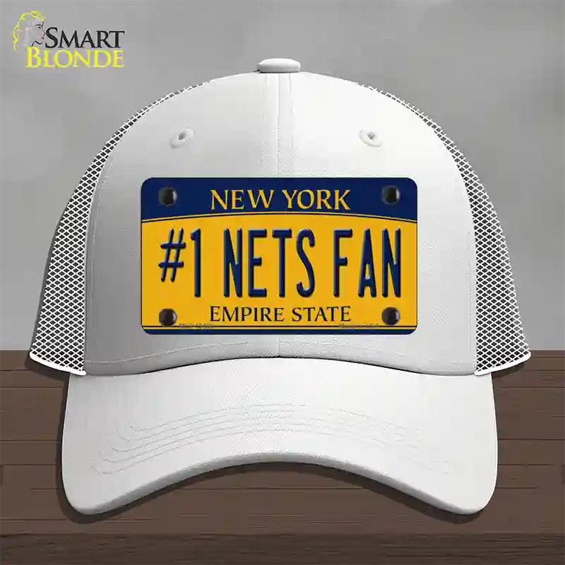 Number 1 Nets Fan Novelty License Plate Hat Tag Mesh / White