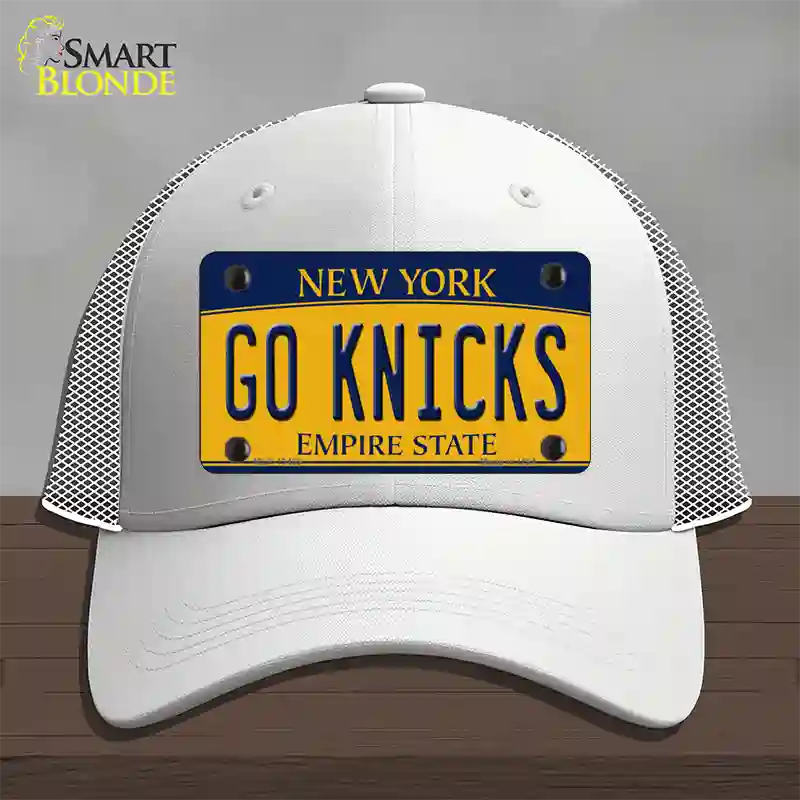 Go Knicks Novelty License Plate Hat Tag Mesh / White