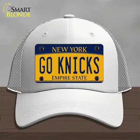 Go Knicks Novelty License Plate Hat Tag Mesh / White