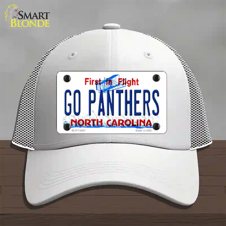 Go Panthers North Carolina Novelty License Plate Hat Tag Mesh / White