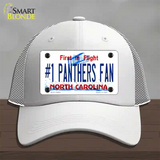 Number 1 Panthers Fan NC Novelty License Plate Hat Tag Mesh / White