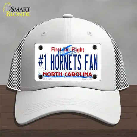 Number 1 Hornets Fan Novelty License Plate Hat Tag Mesh / White