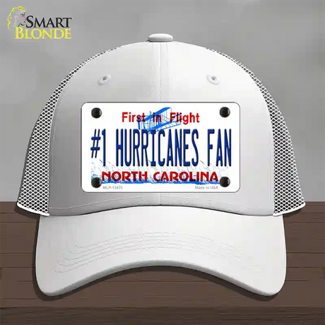 Number 1 Hurricanes Fan Novelty License Plate Hat Tag Mesh / White