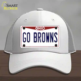 Go Browns Novelty License Plate Hat Tag Mesh / White