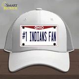 Number 1 Indians Fan Novelty License Plate Hat Tag Mesh / White