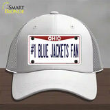 Number 1 Blue Jackets Fan Novelty License Plate Hat Tag Mesh / White