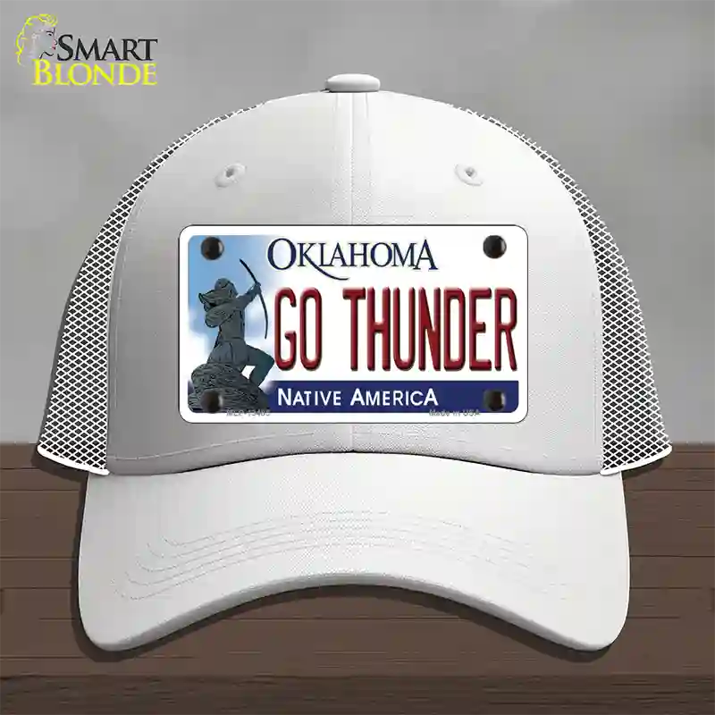 Go Thunder Novelty License Plate Hat Tag Mesh / White