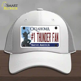 Number 1 Thunder Fan Novelty License Plate Hat Tag Mesh / White