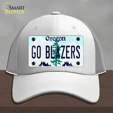 Go Blazers Novelty License Plate Hat Tag Mesh / White