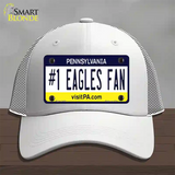 Number 1 Eagles Fan Novelty License Plate Hat Tag Mesh / White