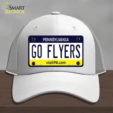 Go Flyers Novelty License Plate Hat Tag Mesh / White