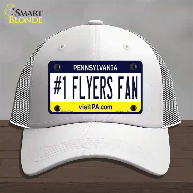 Number 1 Flyers Fan Novelty License Plate Hat Tag Mesh / White