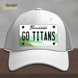 Go Titans Novelty License Plate Hat Tag Mesh / White