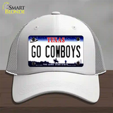 Go Cowboys Novelty License Plate Hat Tag Mesh / White