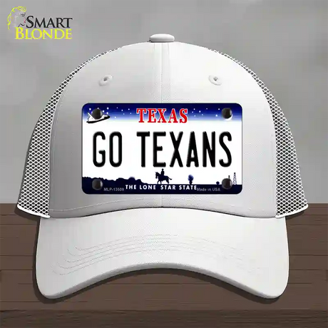 Go Texans Novelty License Plate Hat Tag Mesh / White