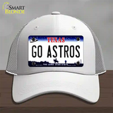 Go Astros Novelty License Plate Hat Tag Mesh / White