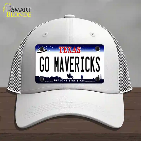 Go Mavericks Novelty License Plate Hat Tag Mesh / White