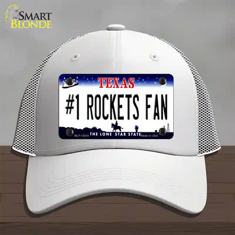 Number 1 Rockets Fan Novelty License Plate Hat Tag Mesh / White