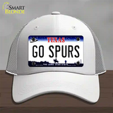 Go Spurs Novelty License Plate Hat Tag Mesh / White