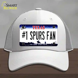 Number 1 Spurs Fan Novelty License Plate Hat Tag Mesh / White