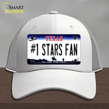 Number 1 Stars Fan Novelty License Plate Hat Tag Mesh / White