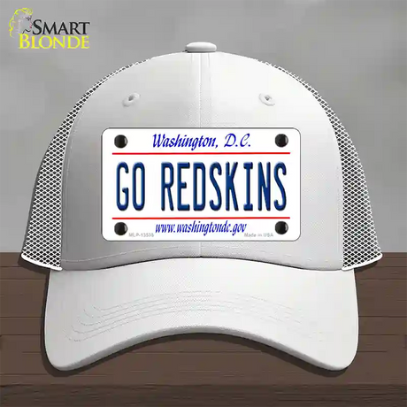 Go Redskins Novelty License Plate Hat Tag Mesh / White